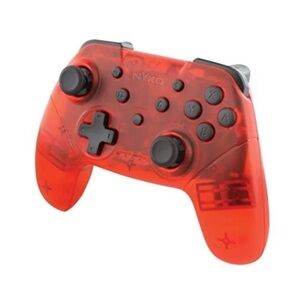 New Nyko Wireless Core Controller for Nintendo Switch  Clear Red Bluetooth Turbo